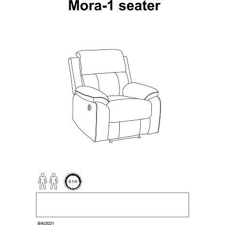 Mora lænestol - mørkegrå