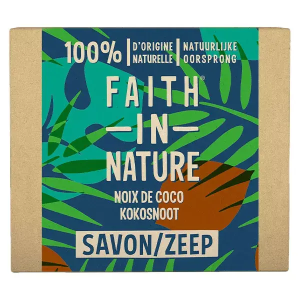 Sabonete líquido sólido de coco para as mãos Faith In Nature, 100g