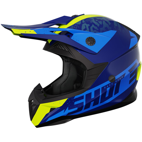Shot - Casque Pulse Airfit Bleu / Jaune fluo / Brillant