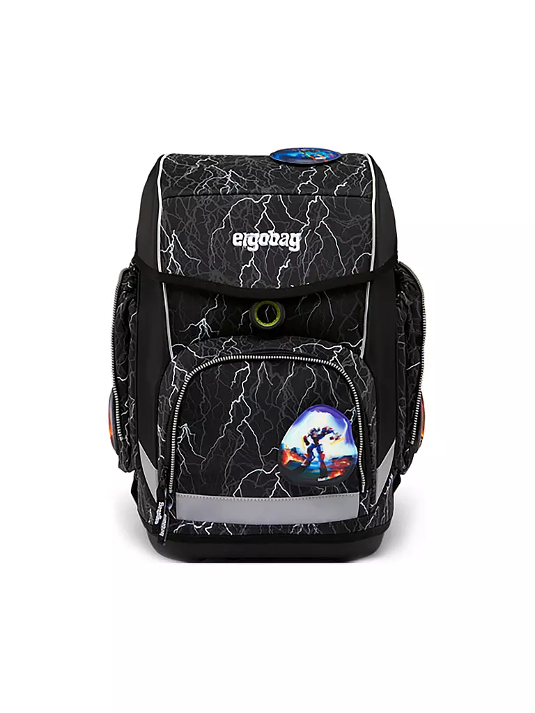 ERGOBAG Schultaschen Set 5tlg CUBO Reflex Glow - Super ReflektBär schwarz