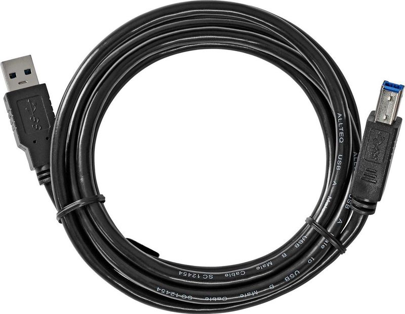 USB A naar USB B kabel USB Printerkabel meter Zwart Allteq