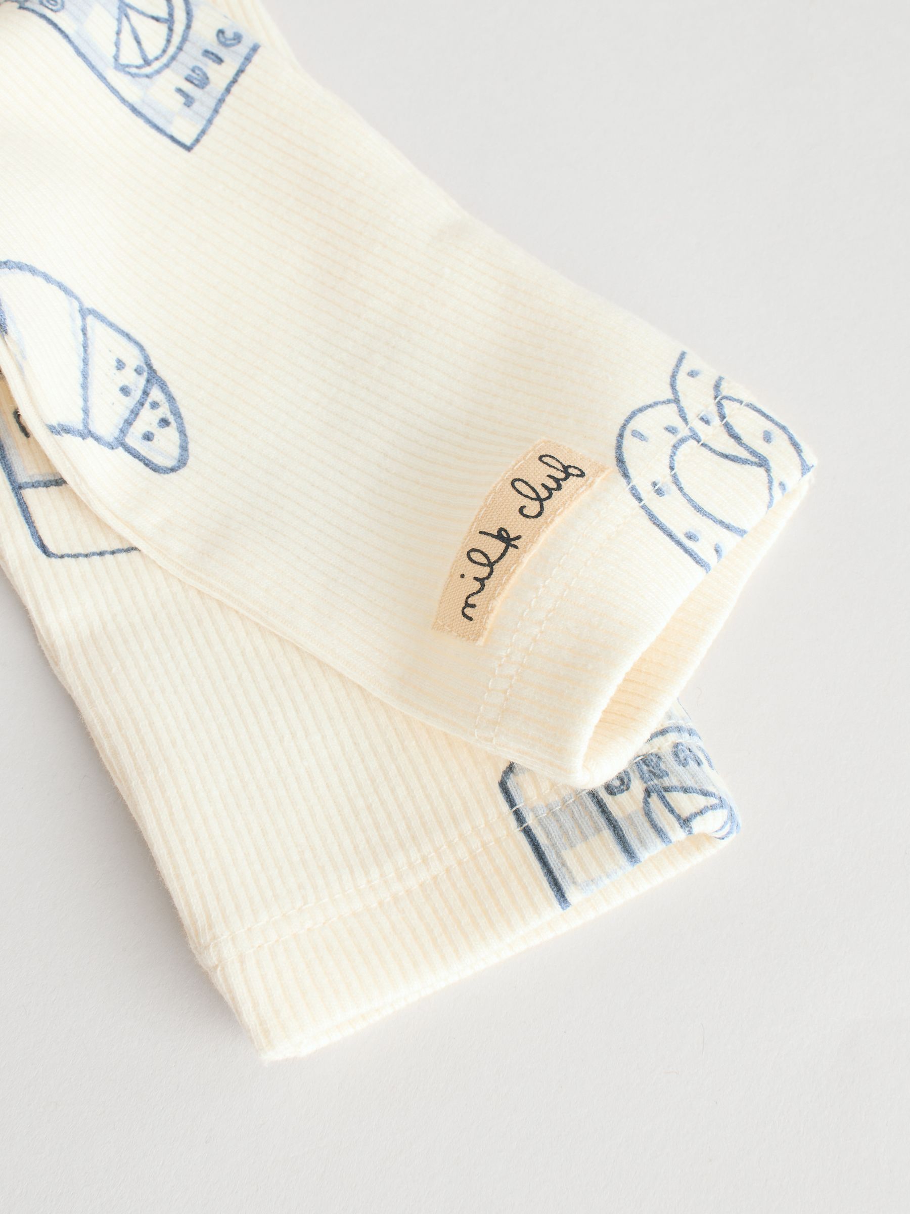 Blauw Milk Club - Tops en Leggings 6 -delige babyset (0mnd-3jr)