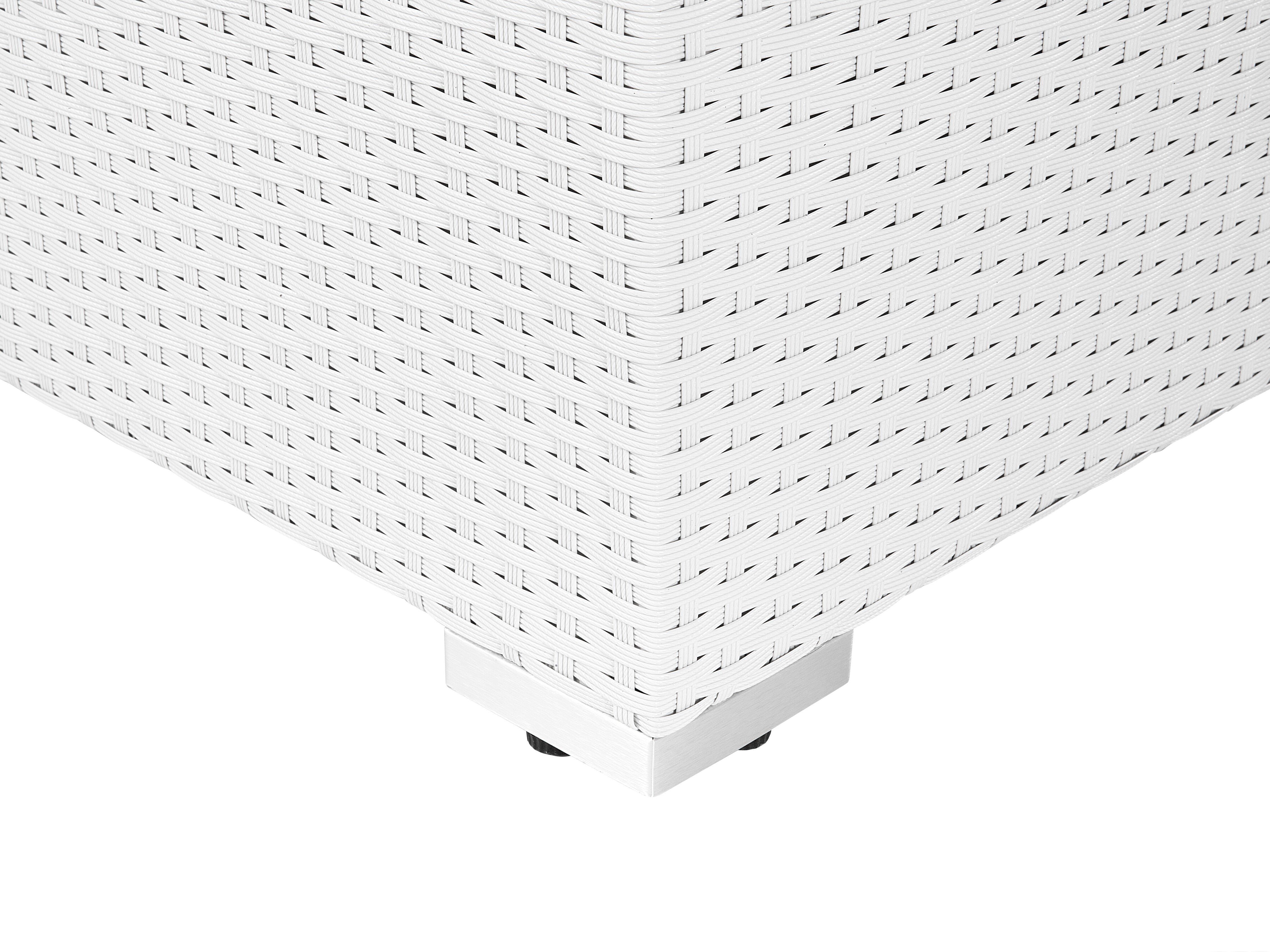 Tuin hoekloungeset met tafel 4-zits SANO rechtszijdig modulair PE rotan Wit