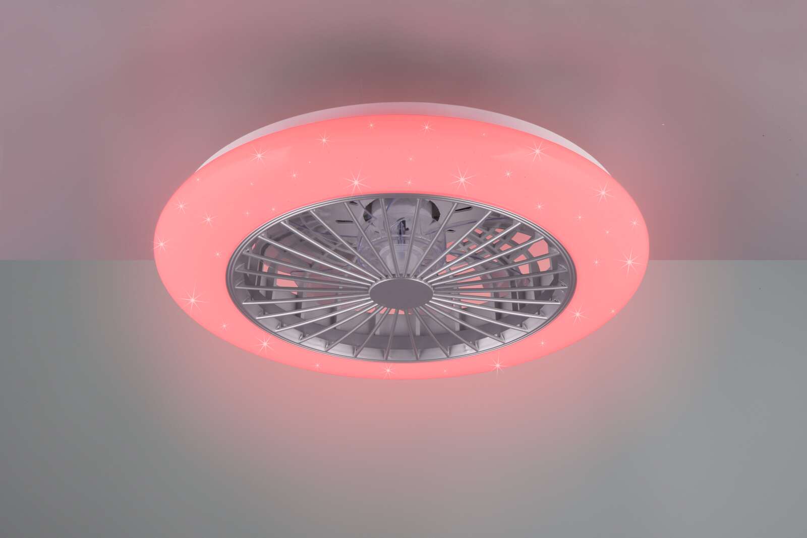 LED-Deckenleuchte mit Ventilator - titanfarbig - dimmbar - Ø 50 cm