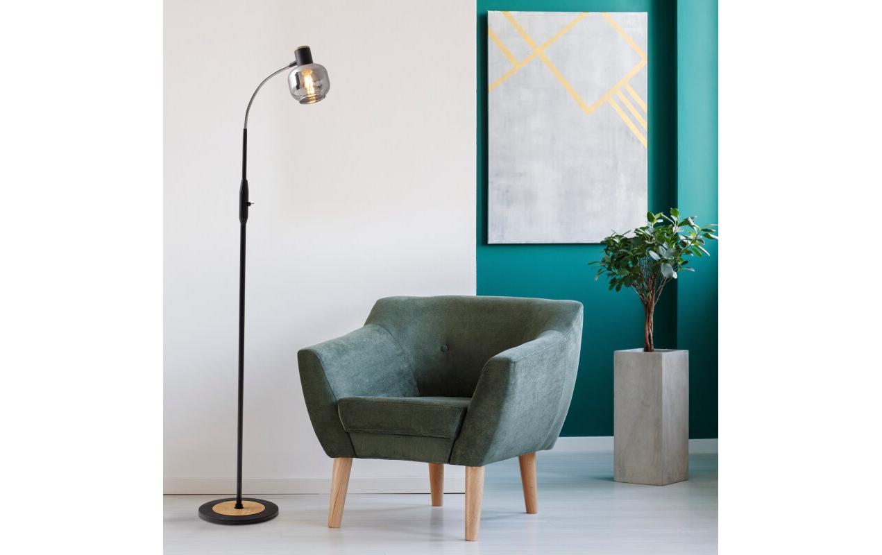 Stehleuchte «Fumoso» h: 148 cmStehlampe aus Metall und Glas