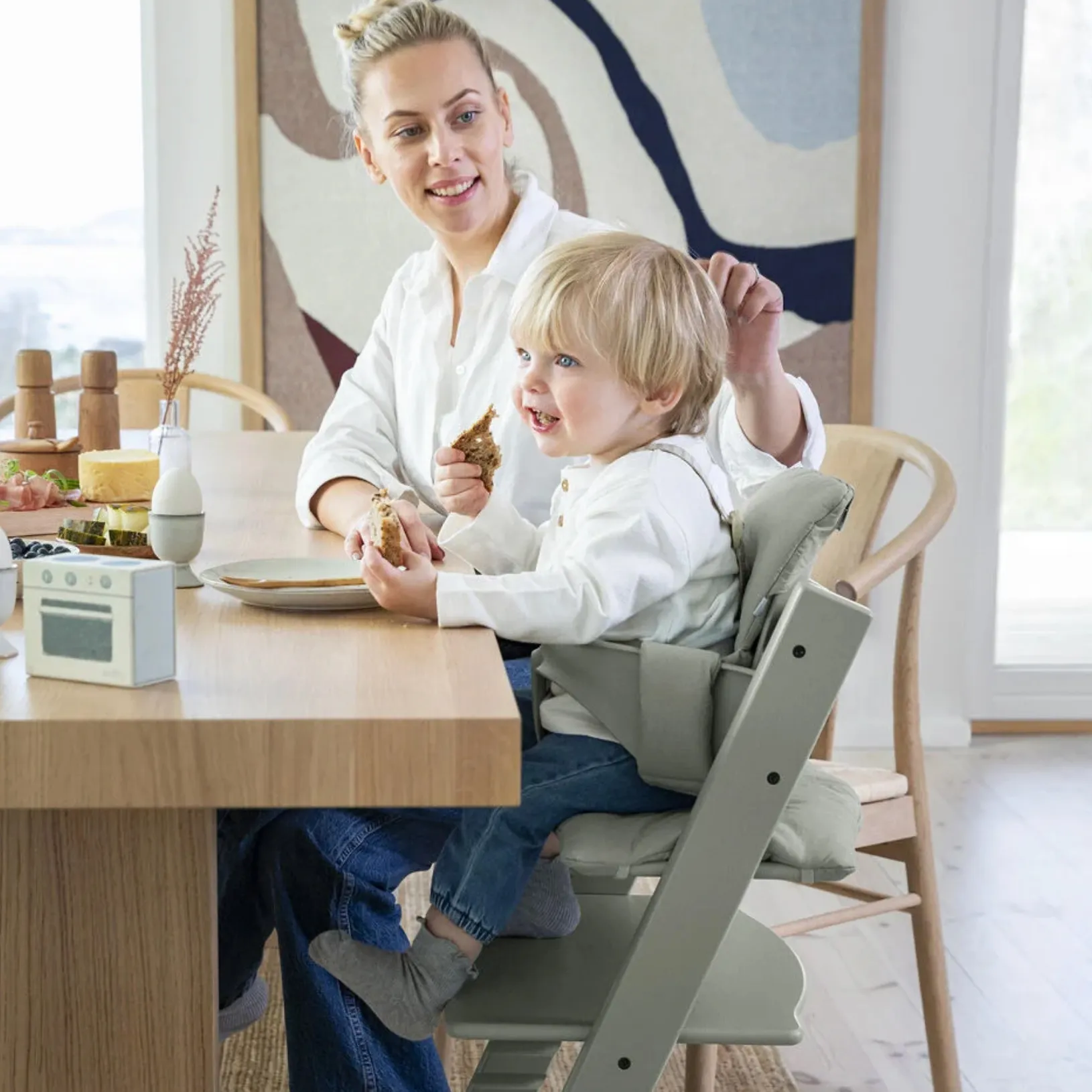 Stokke Chaise Haute Tripp Trapp® + Tripp Trapp® Baby Set - Vert Glacier