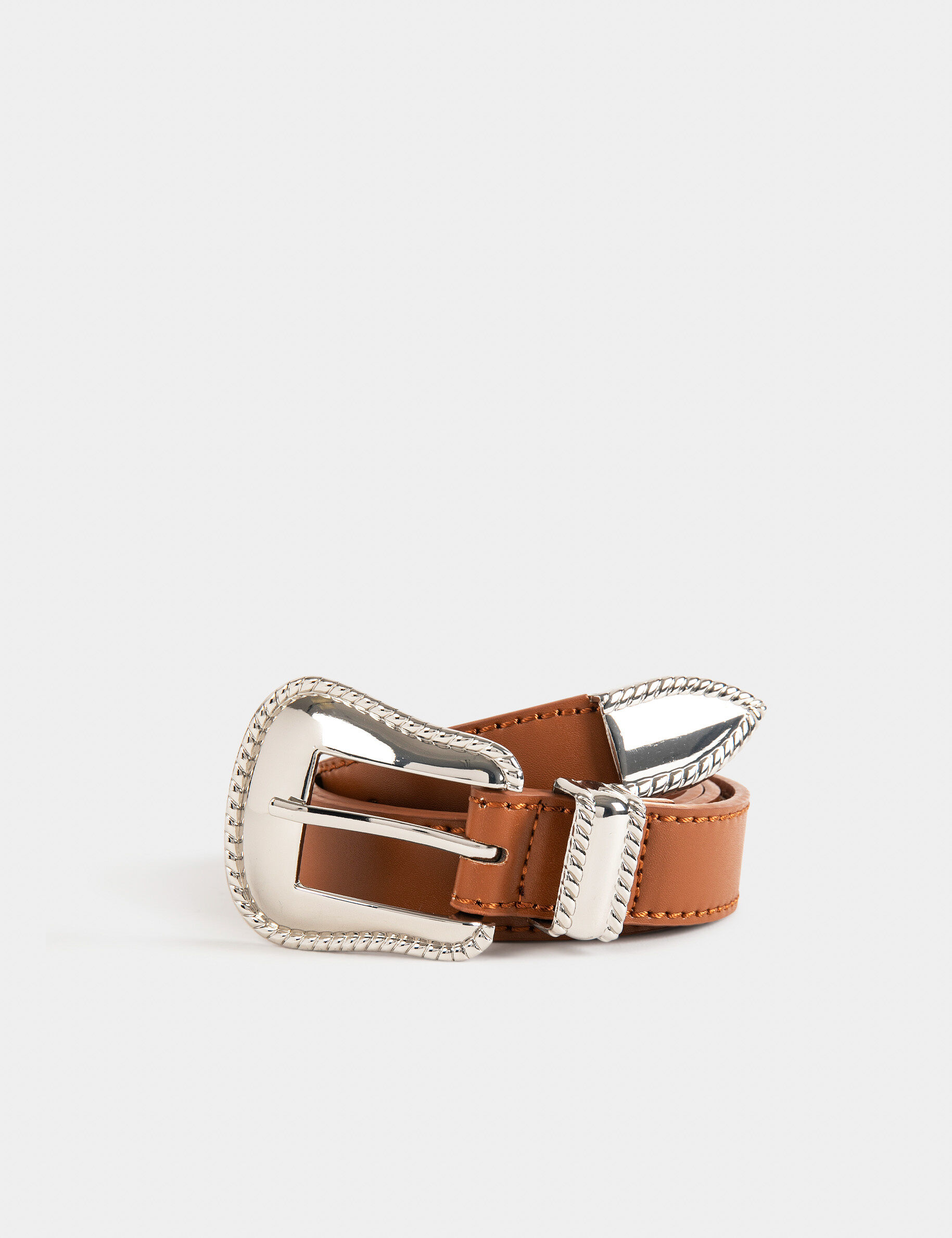 Ceinture avec boucle western marron femme - marron