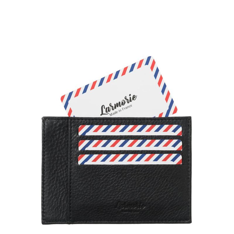 Porte-cartes Paul en cuir Nubuck Noir c'est noir