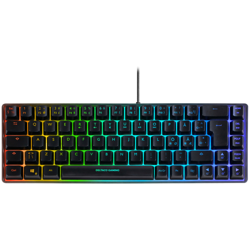 Deltaco Membrane RGB TKL Gaming Tastatur, kabelgebunden