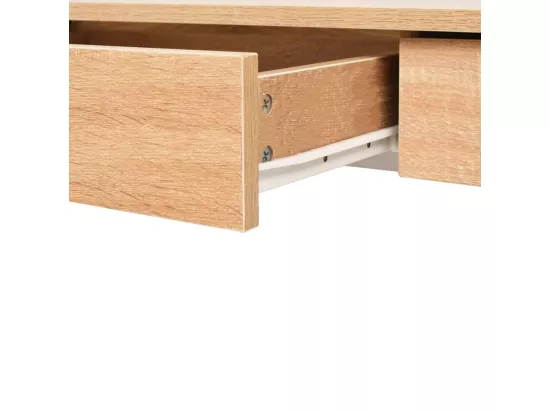 Table d'écriture 110x55x75 cm Chêne et blanc