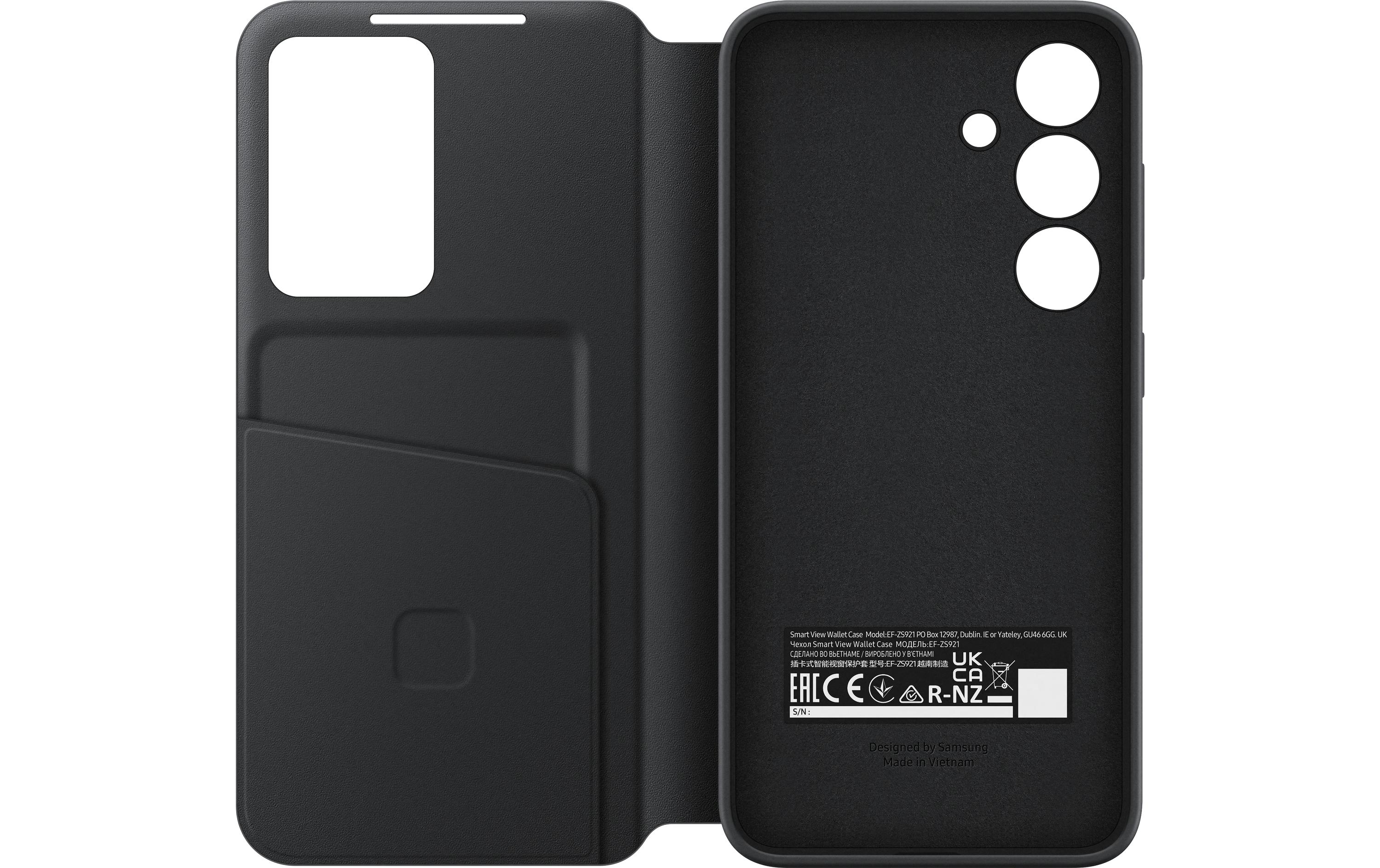 Book Cover Smart View Galaxy S24 SchwarzSchutzhülle mit Touch-Interface für das Samsung Galaxy S24