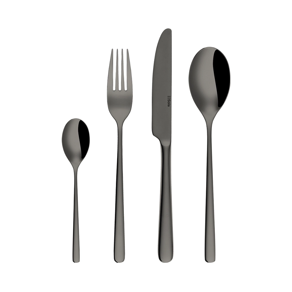Sola Salamanca PVD Besteckset 24-tlg. Grey poliert