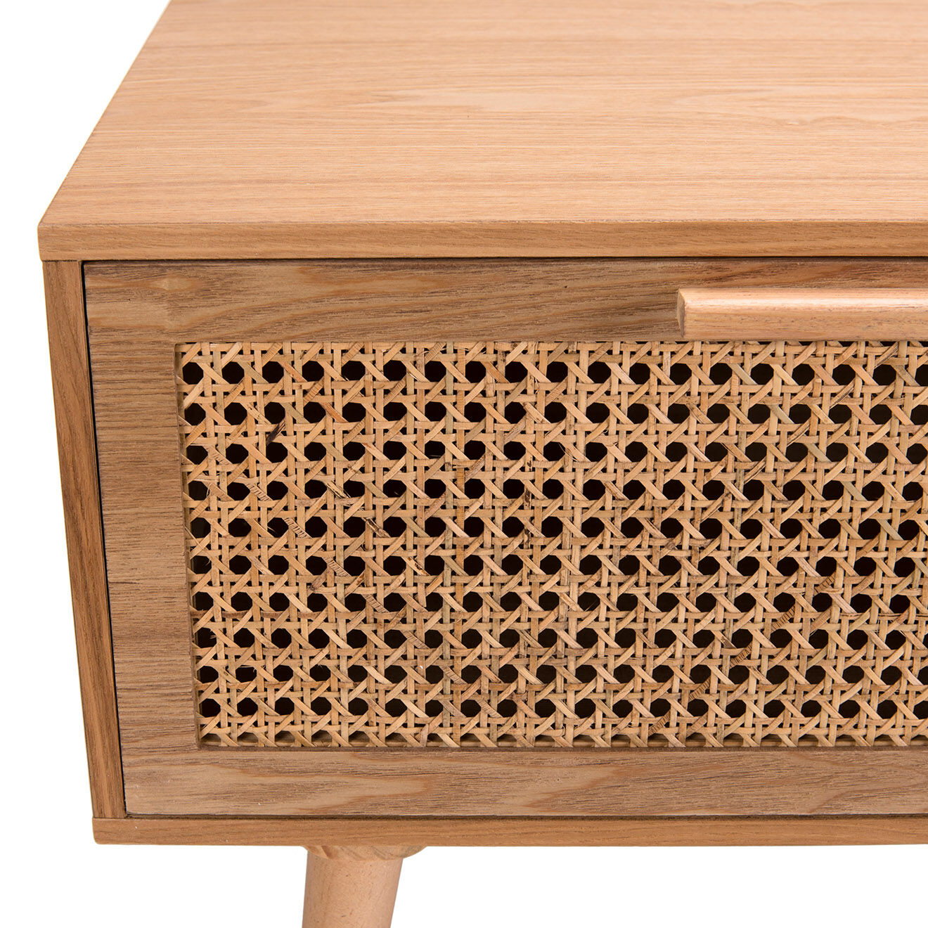 Macabane Table Basse Rodrigo 2 Tiroirs Bois Clair - 100x60x44.5 cm