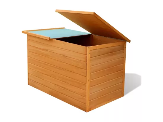 Boîte de rangement de jardin 126x72x72 cm Bois