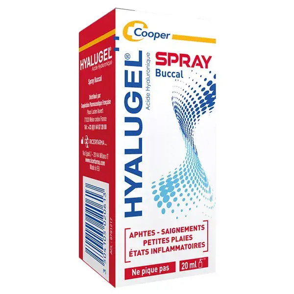 Spray bucal Hyalugel para aftas e feridas menores 20ml