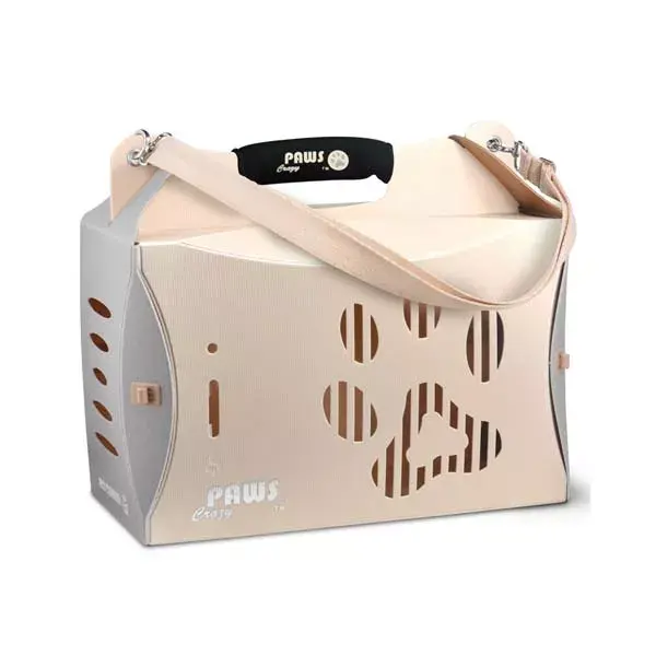 Boite de Transport Pliable Chien Beige