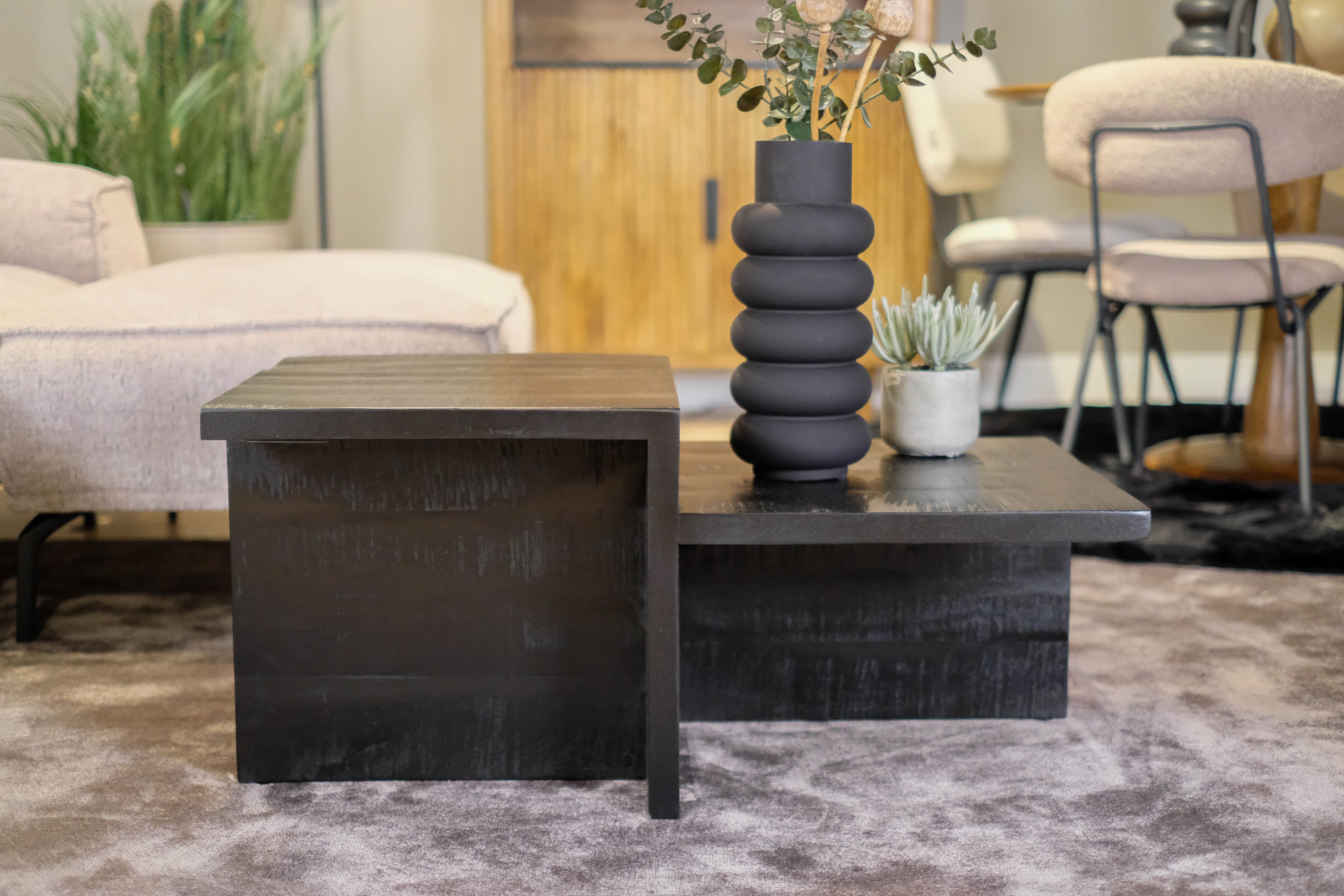 Salontafel Zwart AC-49.076 Skip B90 x D50 x H42 cm
