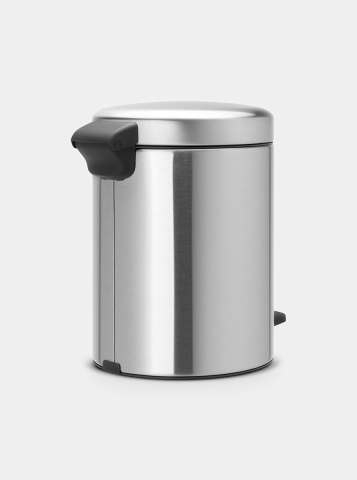 NewIcon Pedaalemmer, 5 liter, kunststof binnenemmer - Matt Steel Finge