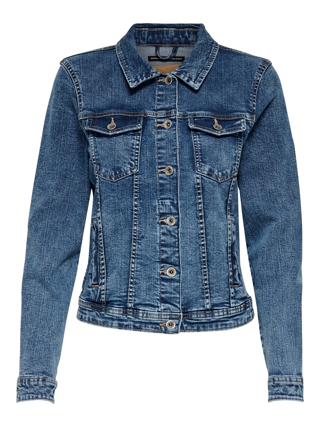 ONLY Jeansjacke »ONLTIA DNM JACKET MB BEX02 NOOS« in leichter Used-Waschung mit Stretch