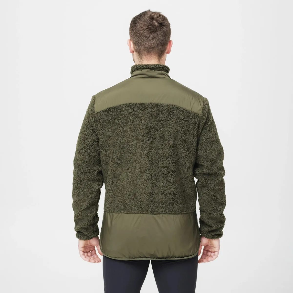 Heat Experience Unisex HeatX Heated Pile Fleece Olive Green