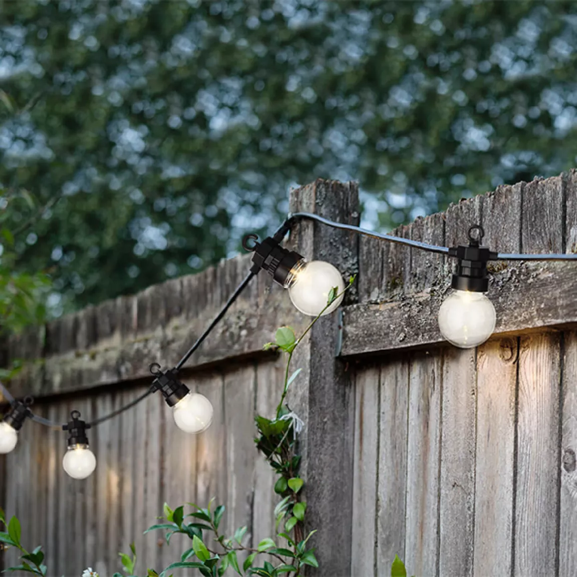 Guirlande lumineuse jardin 9,5 m 20 LED Guinguette Garden Blanc chaud
