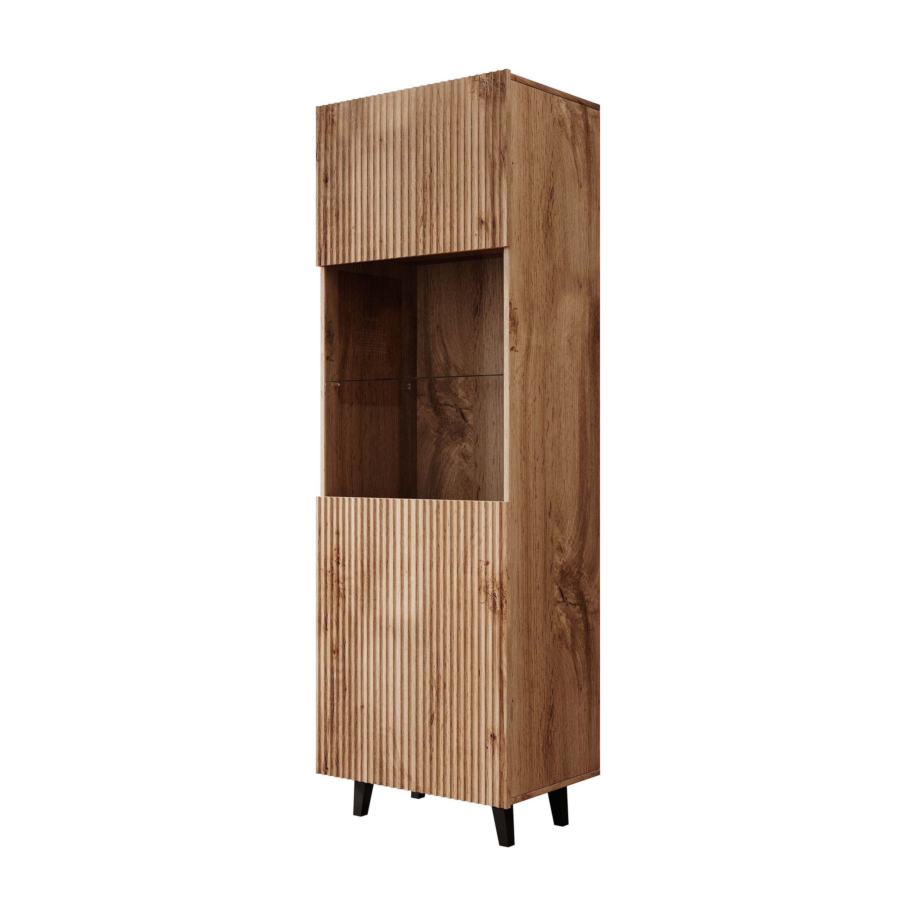 Meubella - Vitrinekast Vintar - Eiken - 60 cm