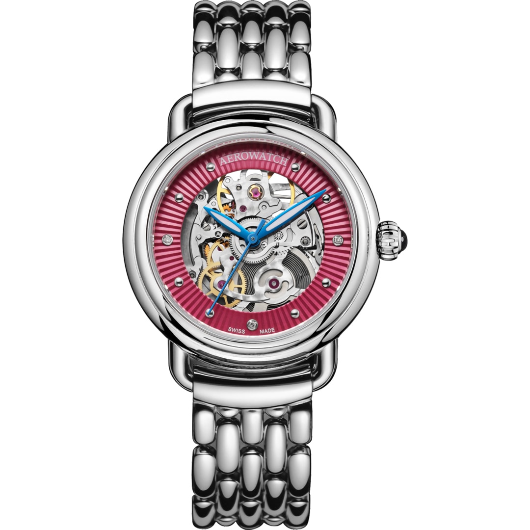 Aerowatch 1942 Lady Automatic Skeleton Rot