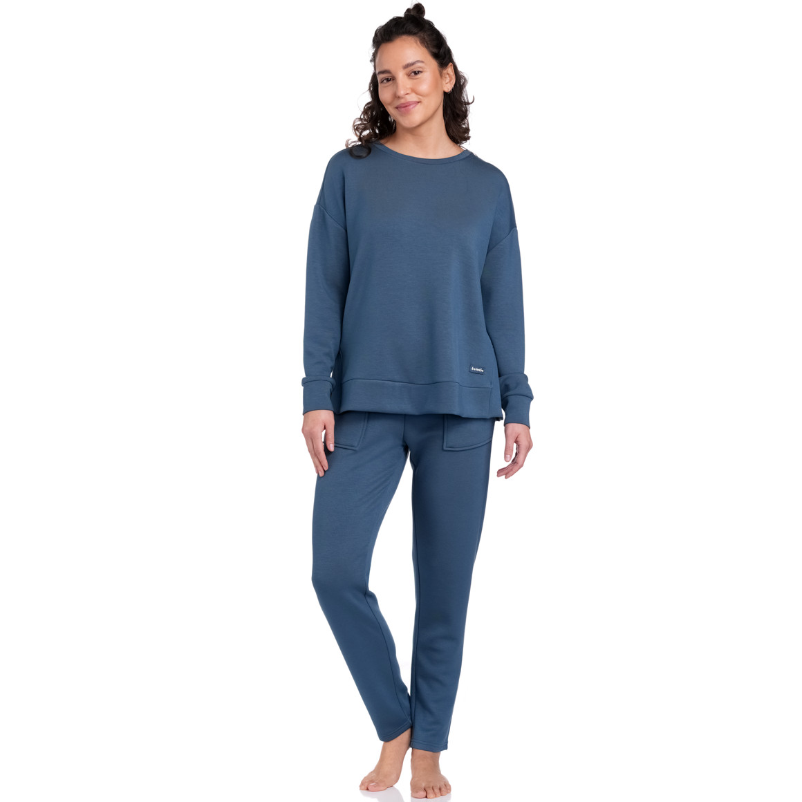 Gina Benotti Damen Sweatshirt aus Modal-Mix blau