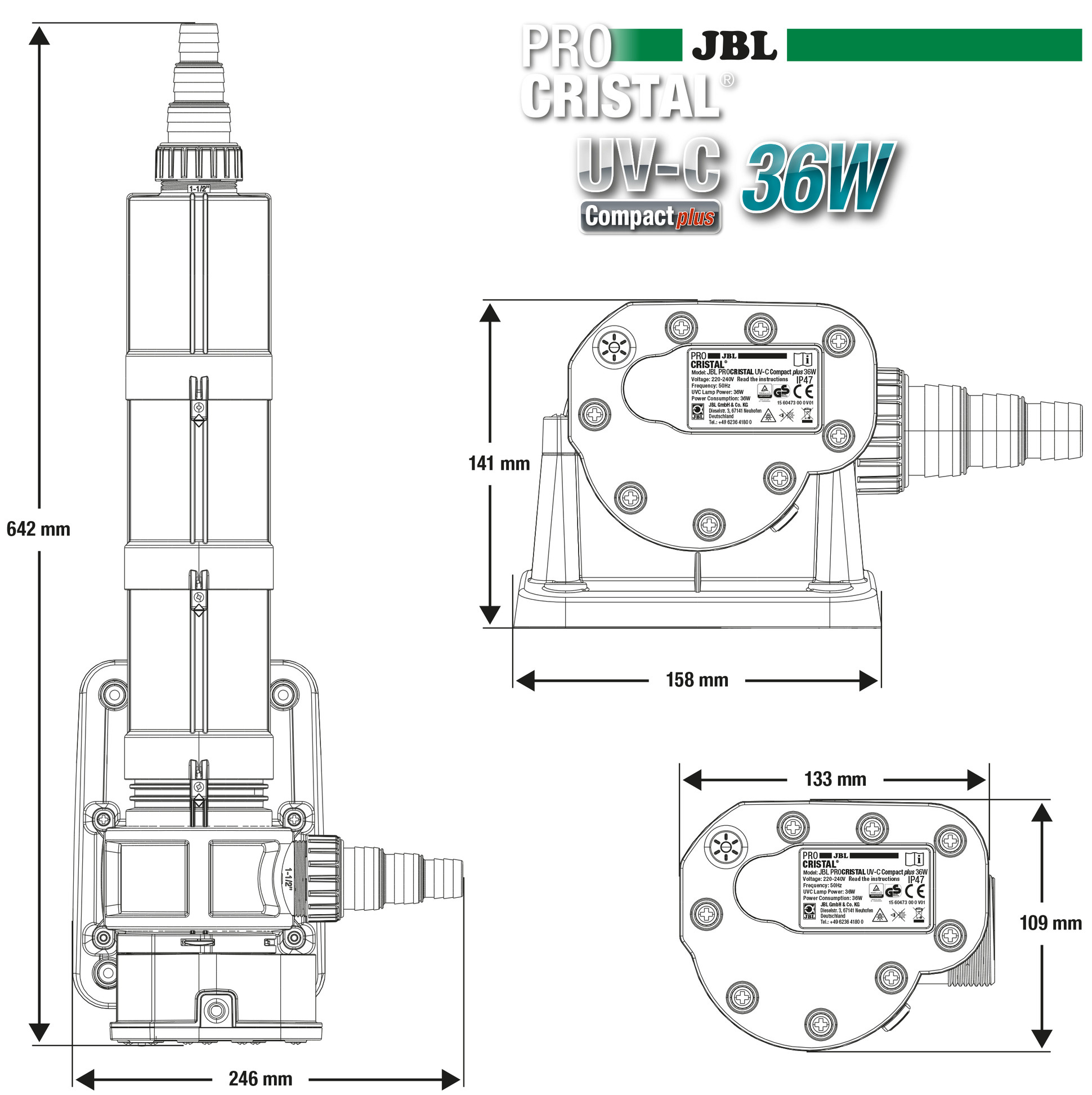 JBL ProCristal Compact Plus UV-C 36W
