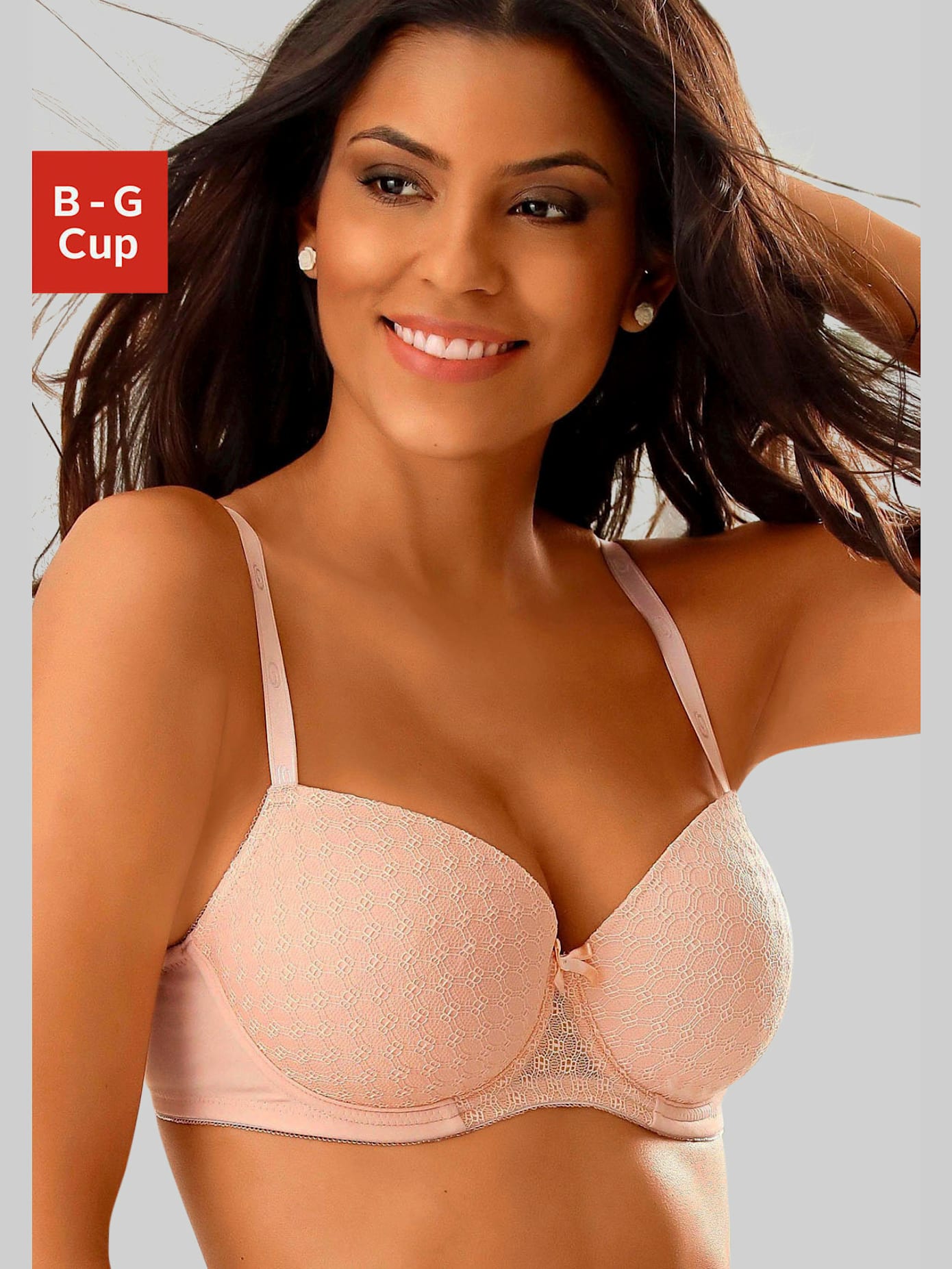 Soutien-gorge à coques avec dentelle graphique