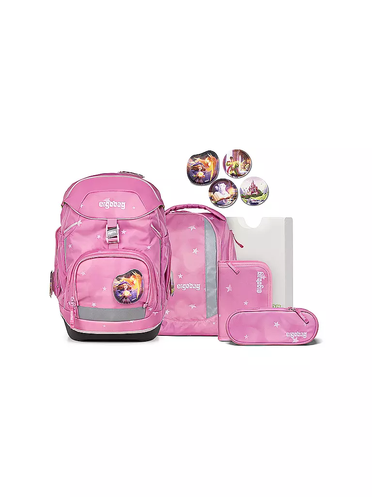 ERGOBAG Schultasche Set 6tlg Pack Wolkenzauber rosa