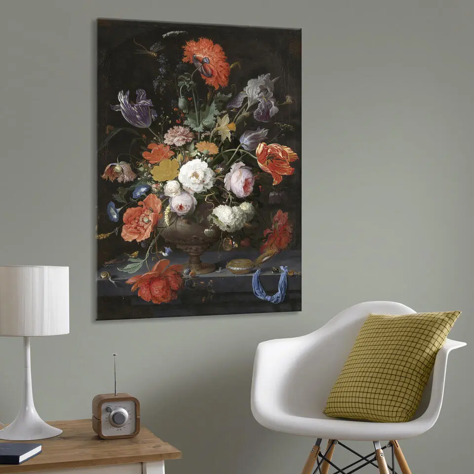 Art for the Home - Canvas Schilderij - Bloemen Stilleven - 70x100 cm