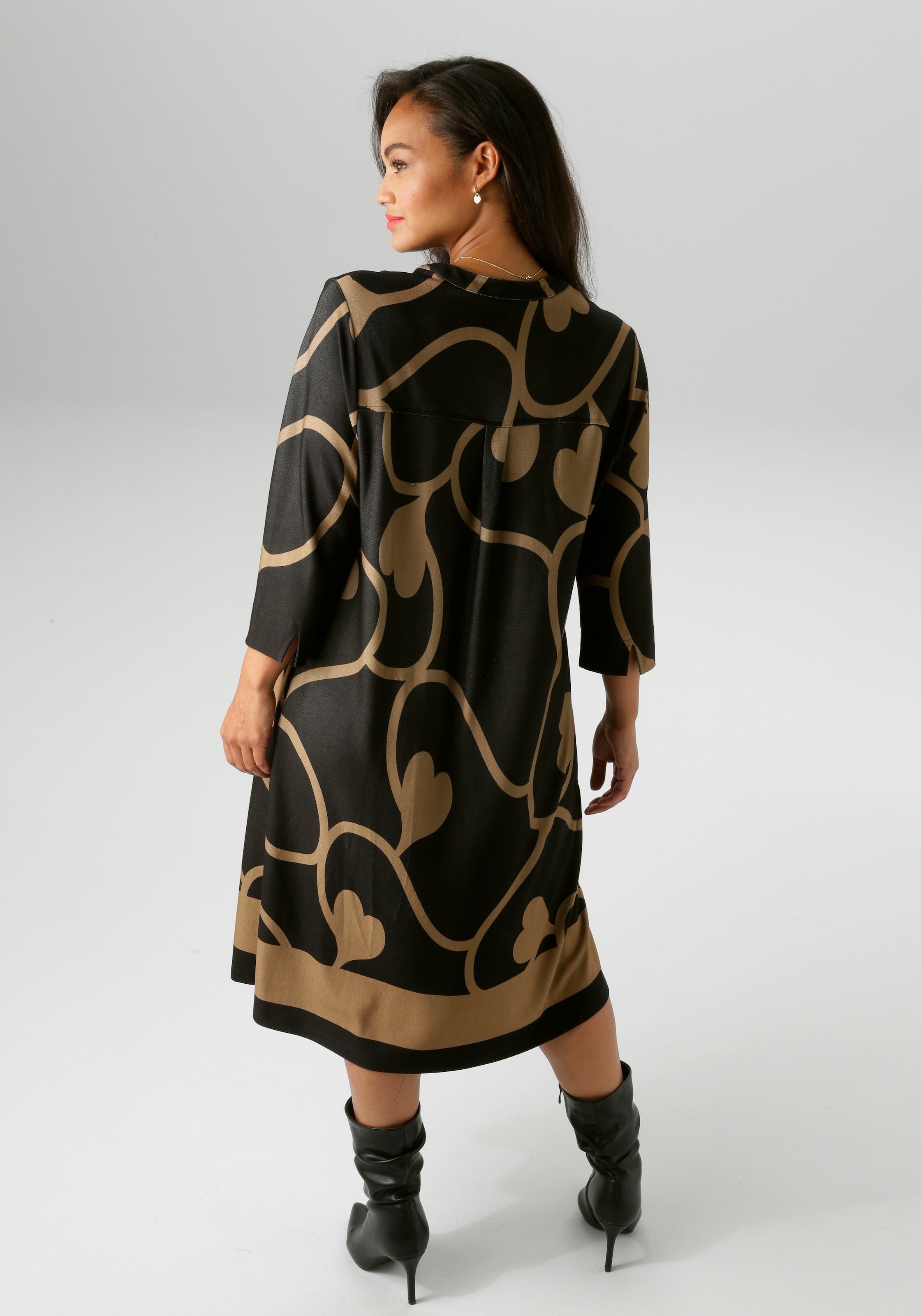 Aniston PLUS Jerseykleid mit interessantem Allover-Print - NEUE KOLLEKTION