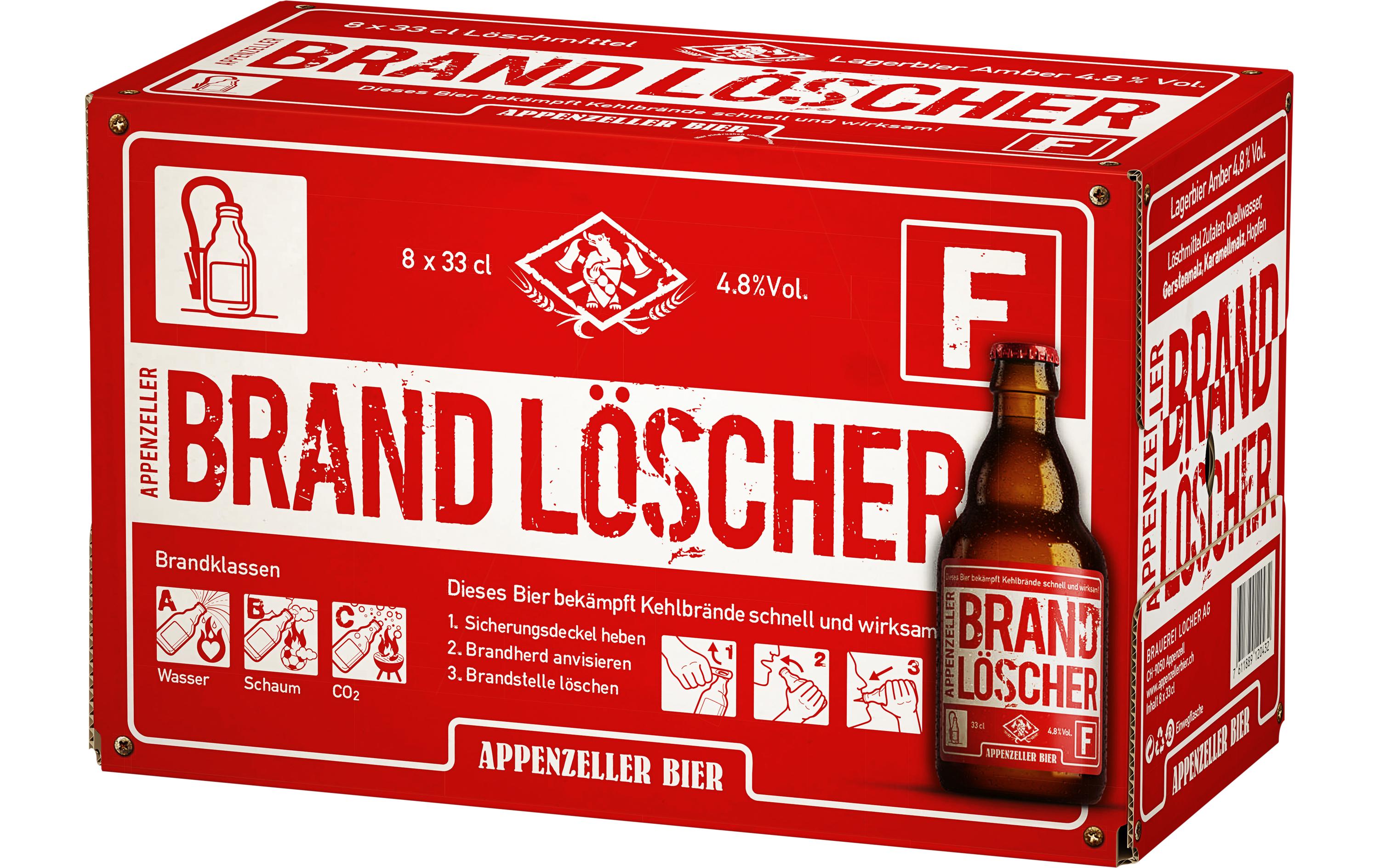Bier Brandlöscher 8 x 0.33 lLagerbier