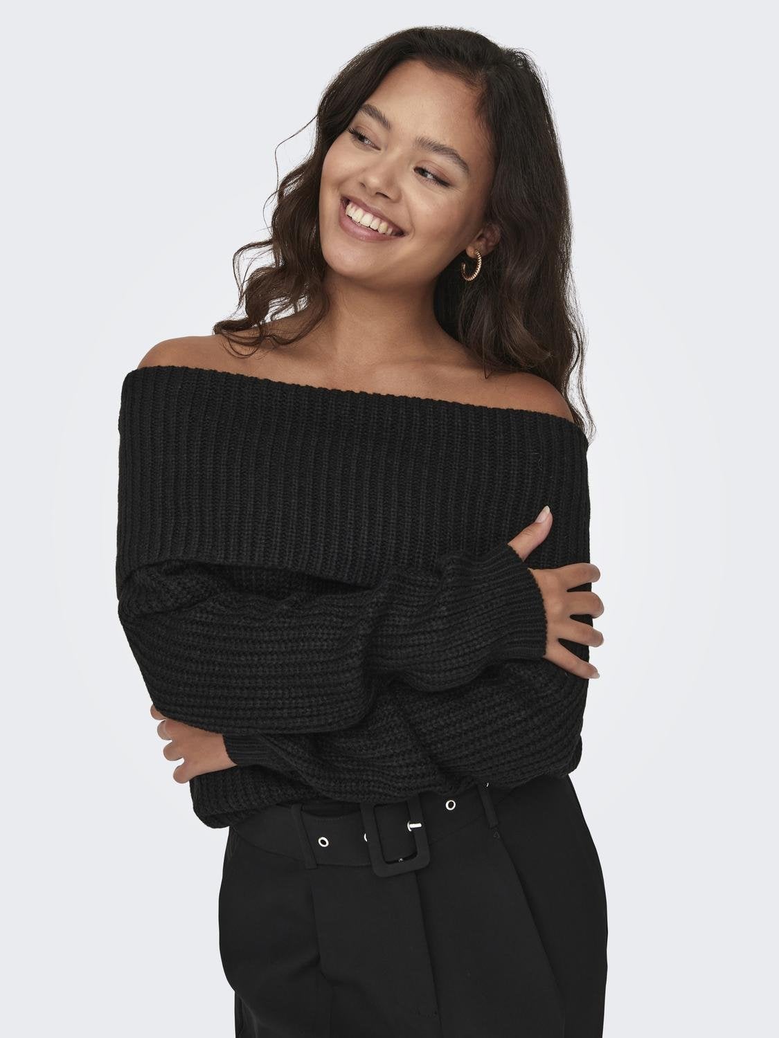 JDYJUSTY Strickpullover Black