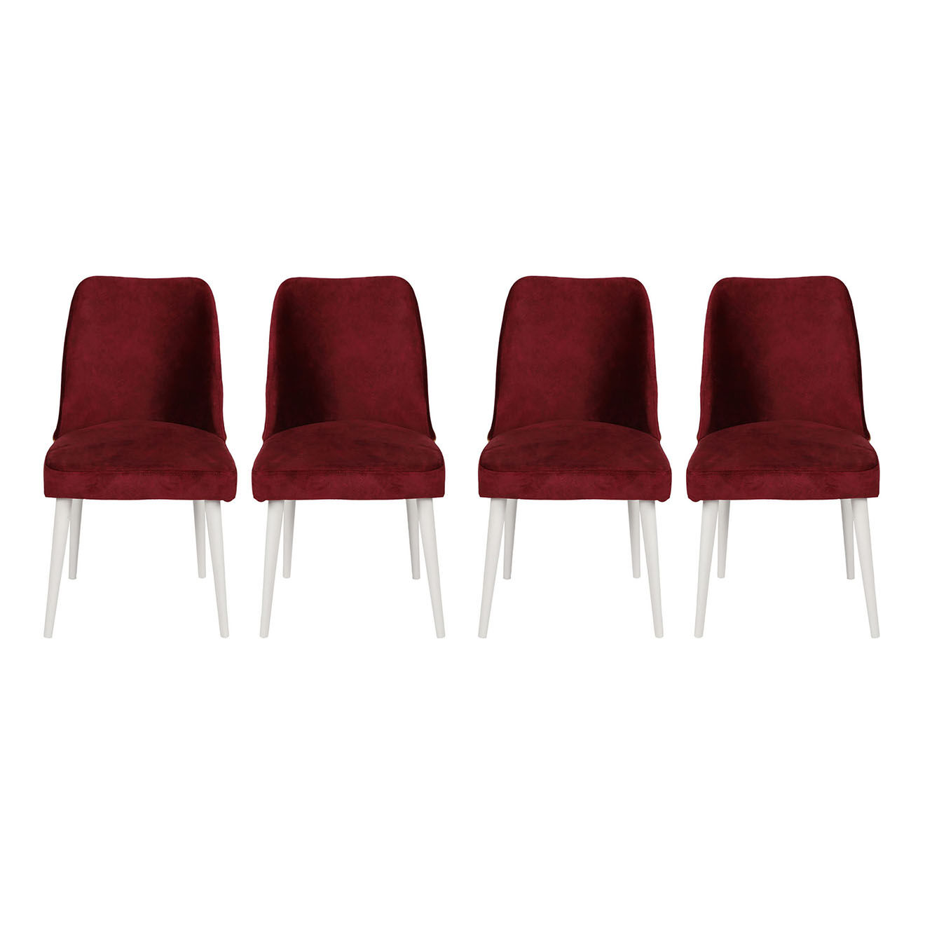 Homitis 4 Chaises Nova rouge/blanc - 50x90x49 cm