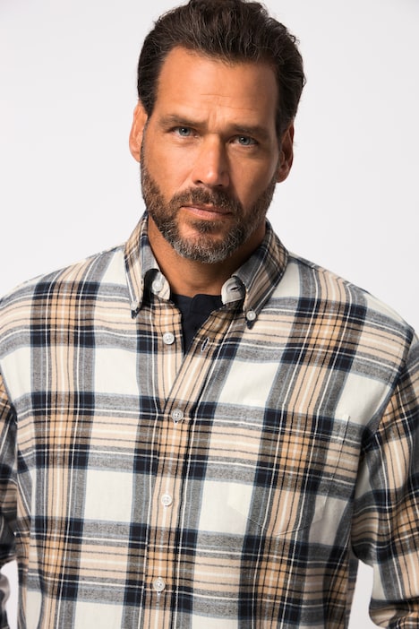 JAY-PI Trekking-Karohemd, Outdoor, Langarm, Buttondown-Kragen, Modern Fit