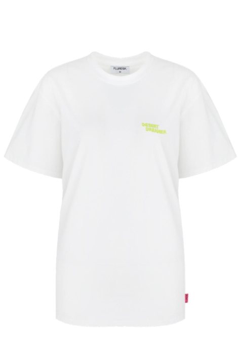 Fluresk witte dames t-shirt