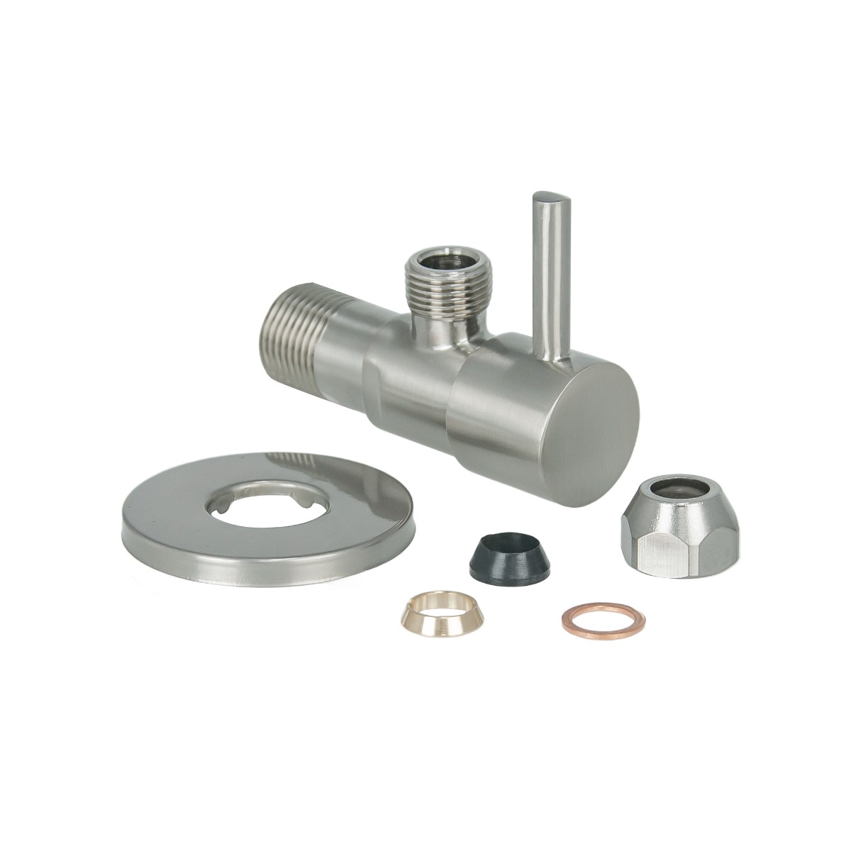 Mueller Skipe hoekstopkraan 1/2 x 3/8 of knel 10mm geborsteld staal