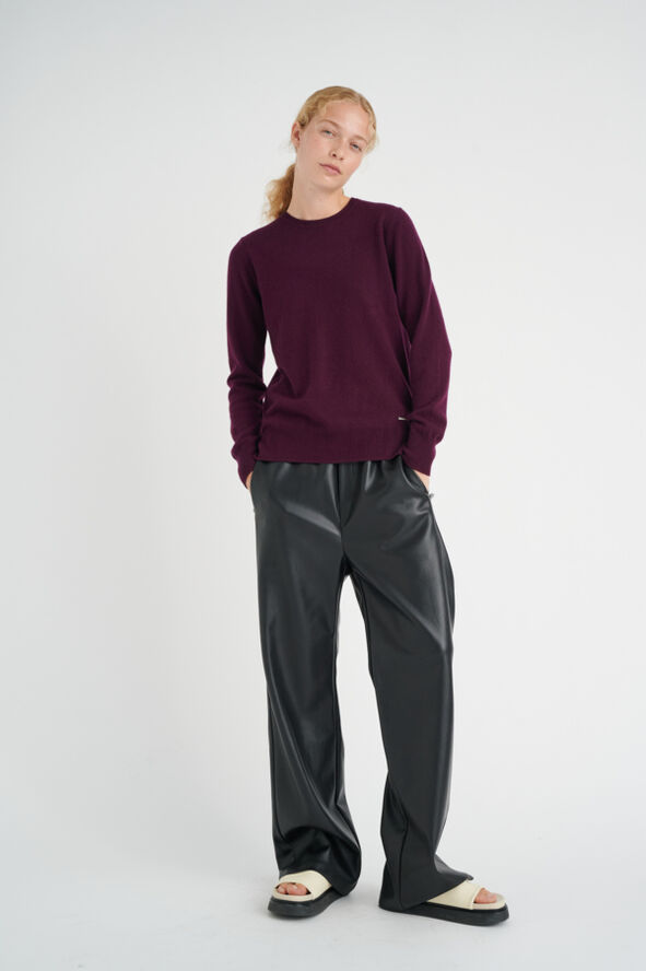 InWear LukkaIW Crew-neck Pullover Premium - 100% Cashmere Brown bordeaux