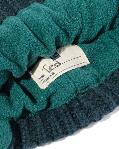 bonnet pour bébé avec pompon à rayures multi