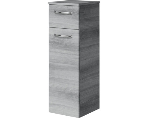 Pelipal Kumba badkamermeubelset (B x H x D): 110 x 200 x 51 cm, grafiet getextureerde fronten, 5-delige set inclusief mineraal gegoten wastafel, badmeubel en wandkast (99.770221194)