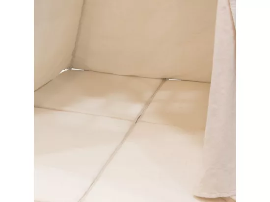 Tipi enfant toile et pin avec coussins de sol Alba