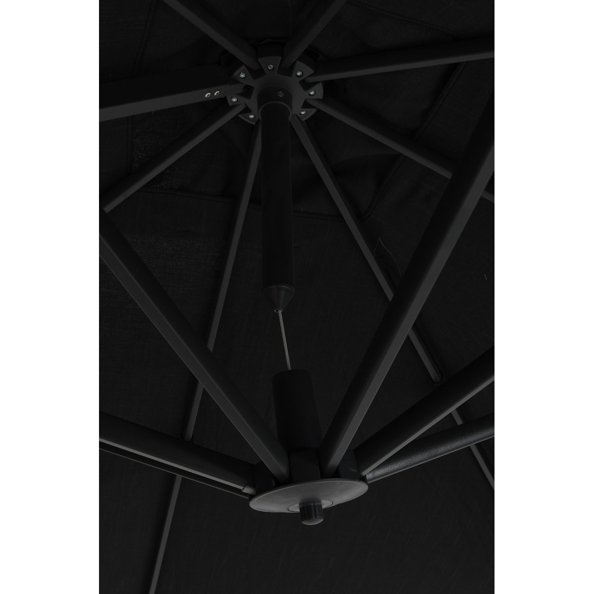 Garden Impressions Hawaii Deluxe vierkante zweefparasol - Black