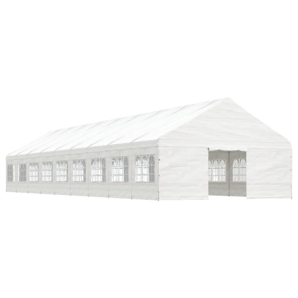 Belvédère avec toit blanc 20,07x5,88x3,75 m polyéthylène