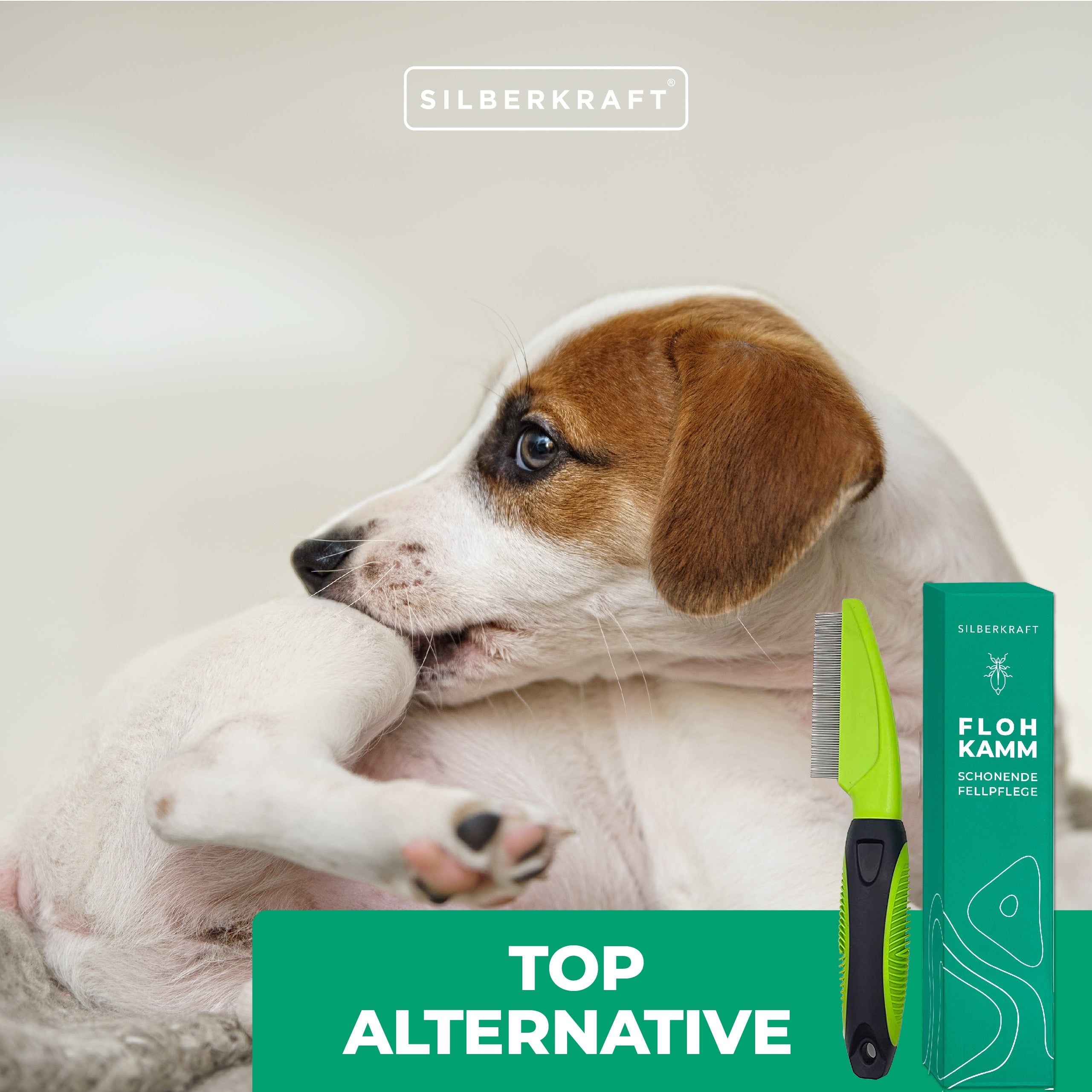 SILBERKRAFT Flohkamm Hund & Katze