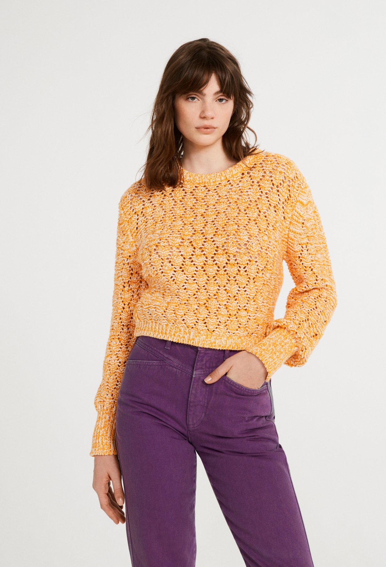 Pull en maille ajouree