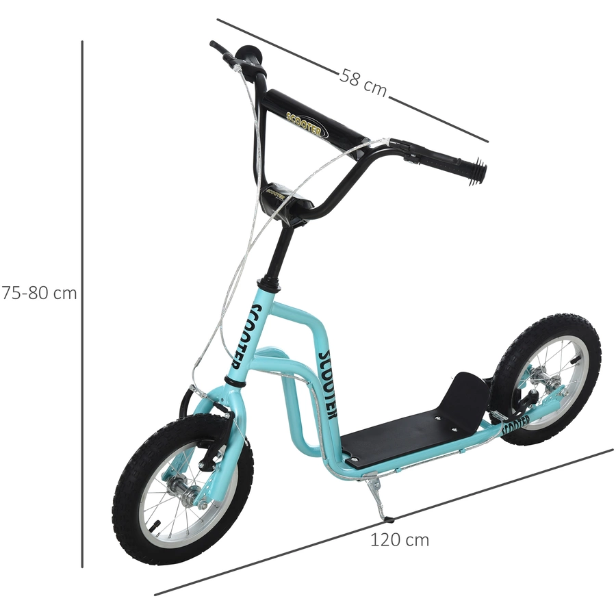 HOMCOM Kinderroller mit höhenverstellbaren Lenker blau