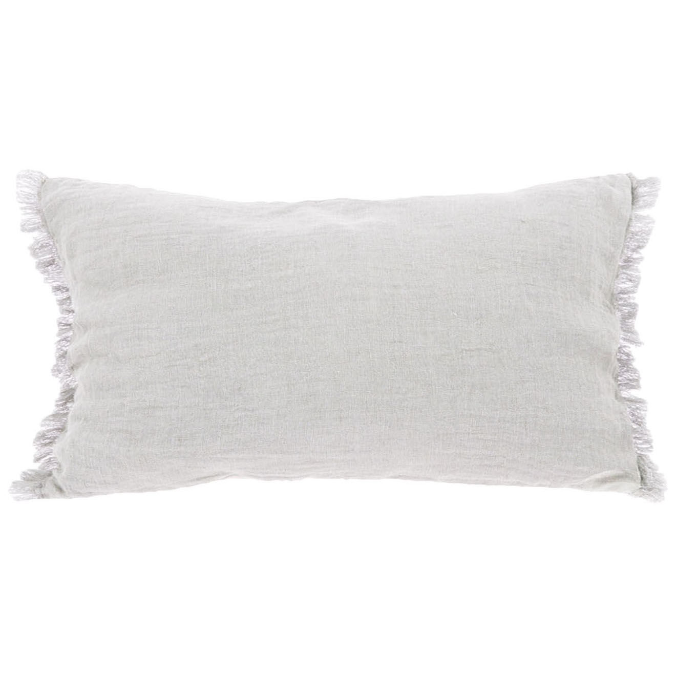 En Fil d'Indienne Housse de coussin Étamine blanche - 45x100 cm