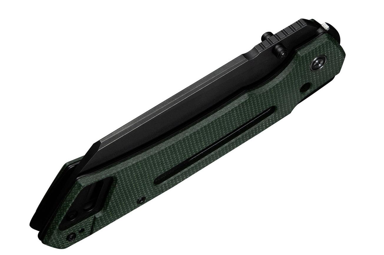 Civivi Buster FG C24052-3 Blackwashed Nitro-V, Green Micarta, zakmes, Snecx Tan design
